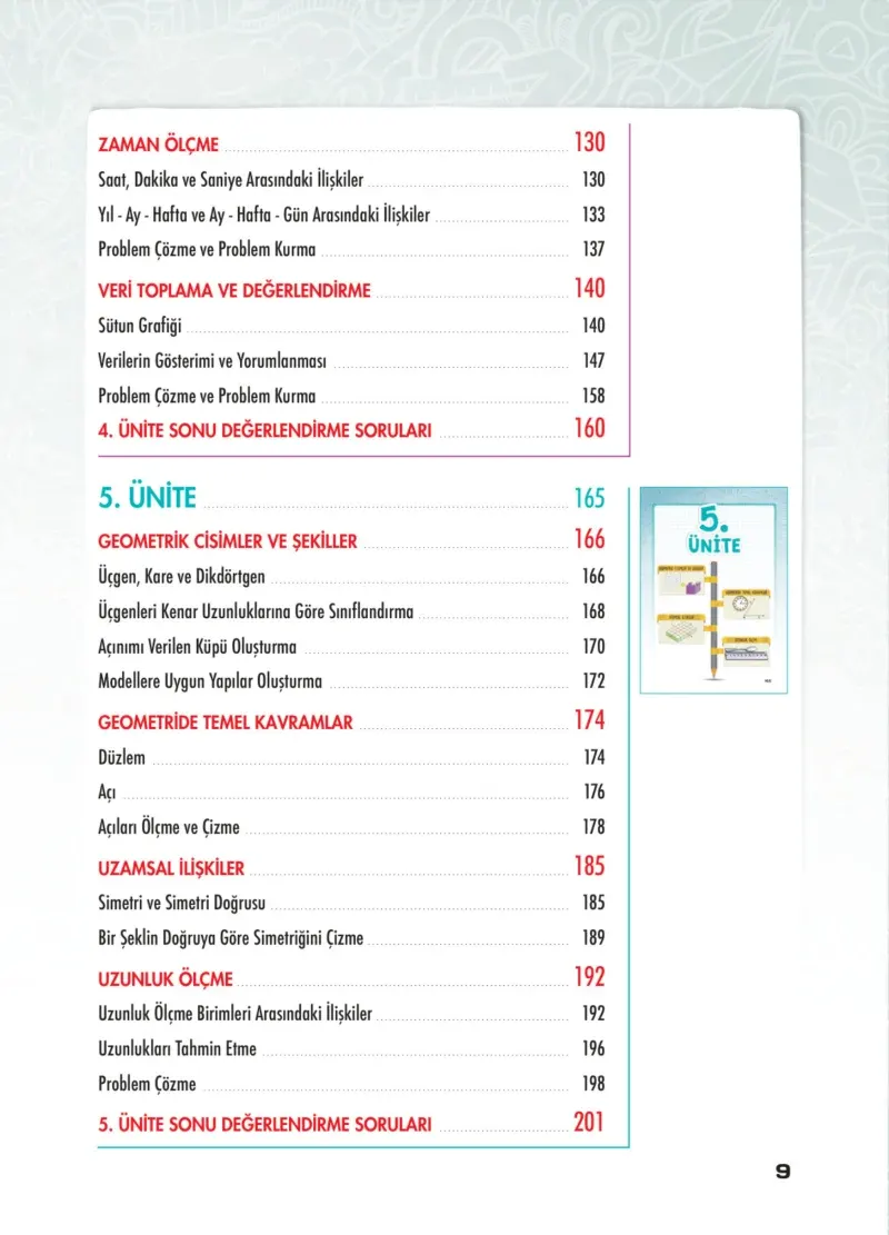4. Sınıf Matematik Ders Kitabı Cevapları Sevgi Yayınları Sayfa 9