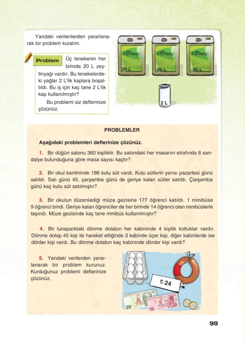 4. Sınıf Matematik Ders Kitabı Cevapları Sevgi Yayınları Sayfa 99