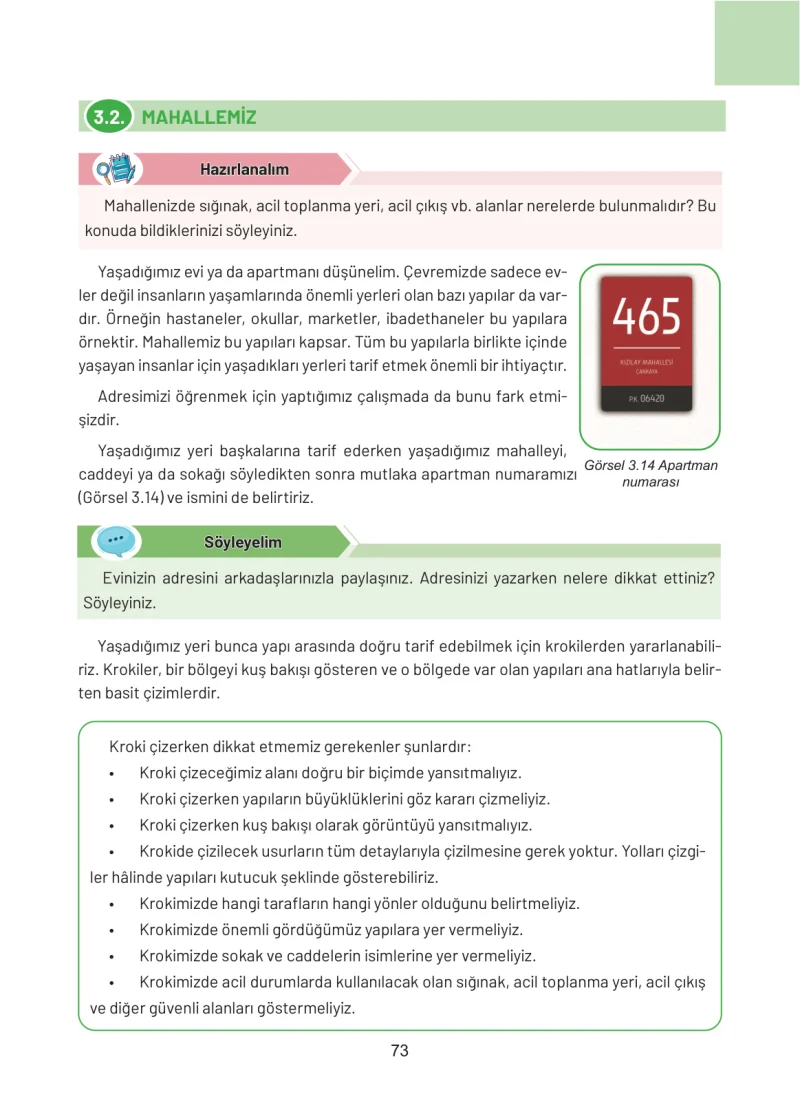 4. Sınıf Sosyal Bilgiler Ders Kitabı Cevapları Ferman Yayınları Sayfa 73