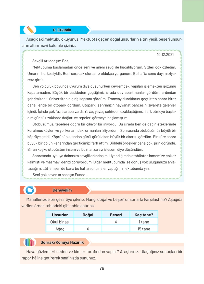 4. Sınıf Sosyal Bilgiler Ders Kitabı Cevapları Ferman Yayınları Sayfa 79