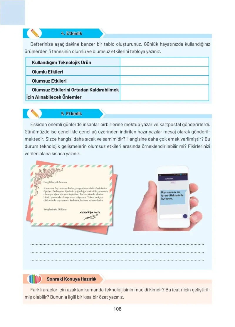 4. Sınıf Sosyal Bilgiler Ders Kitabı Cevapları Hecce Yayınları Sayfa 108