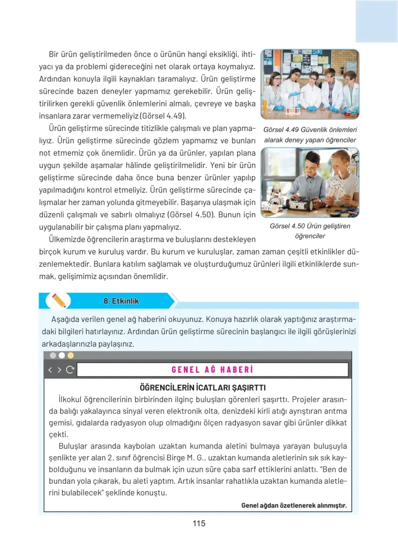 4. Sınıf Sosyal Bilgiler Ders Kitabı Cevapları Hecce Yayınları Sayfa 115