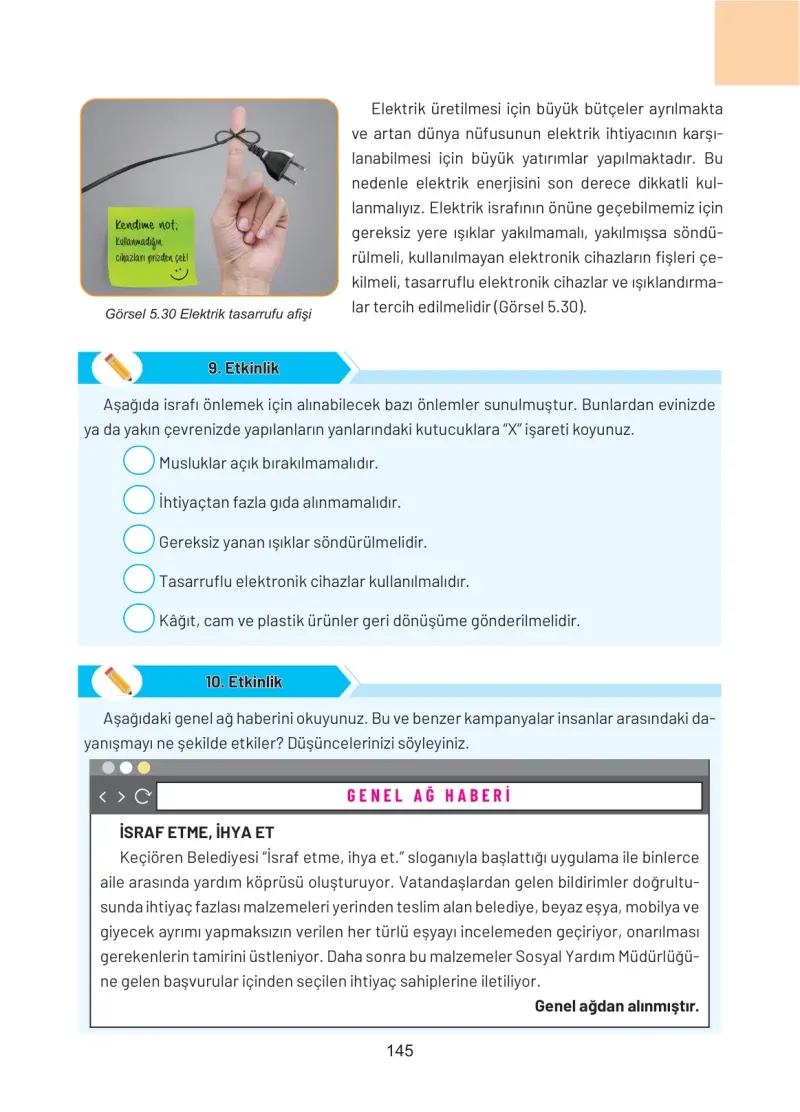 4. Sınıf Sosyal Bilgiler Ders Kitabı Cevapları Hecce Yayınları Sayfa 145