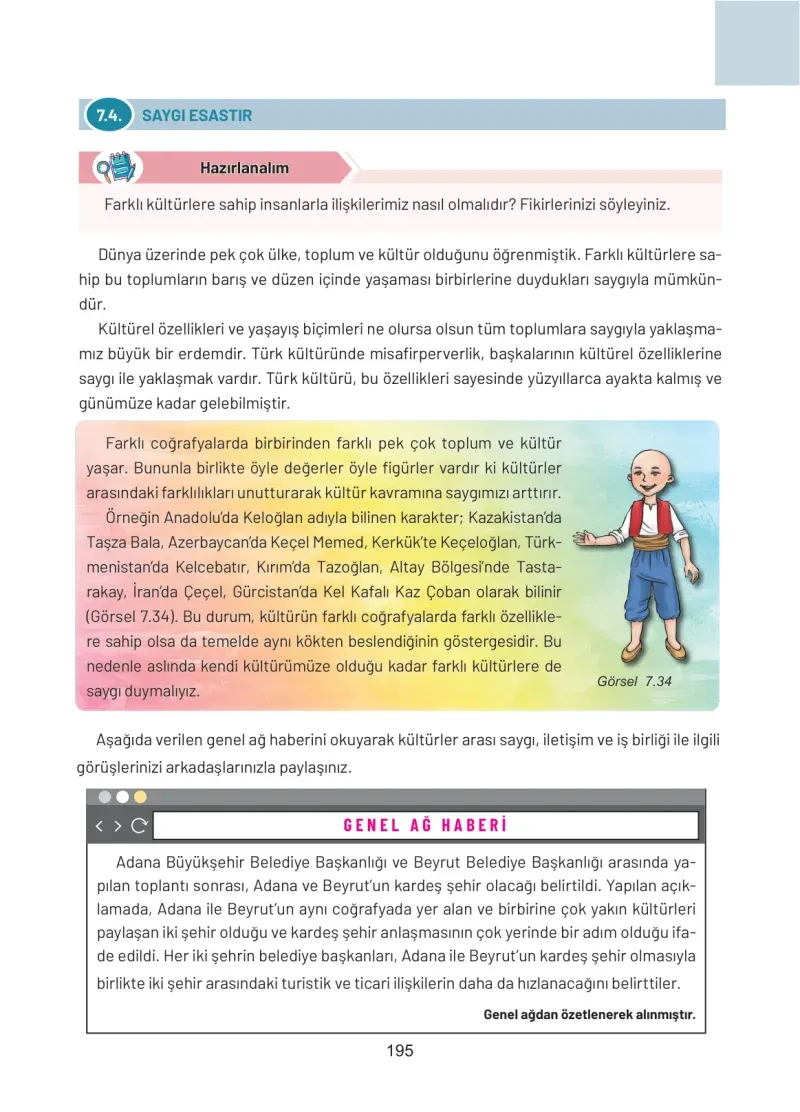 4. Sınıf Sosyal Bilgiler Ders Kitabı Cevapları Hecce Yayınları Sayfa 195