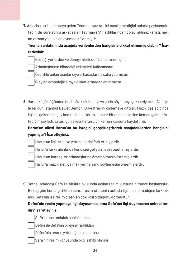 4. Sınıf Sosyal Bilgiler Ders Kitabı Cevapları Hecce Yayınları Sayfa 34