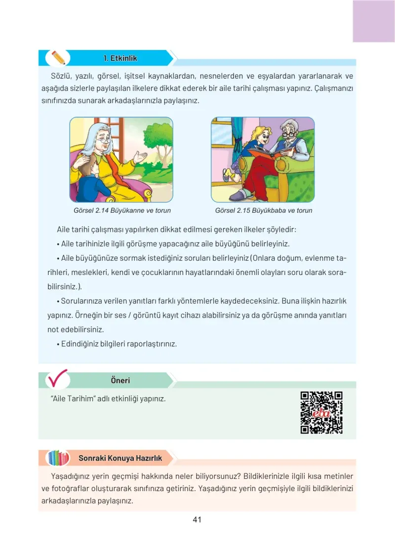 4. Sınıf Sosyal Bilgiler Ders Kitabı Cevapları Hecce Yayınları Sayfa 41