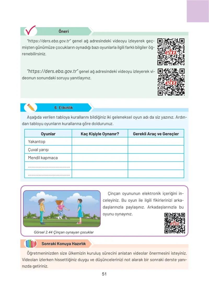 4. Sınıf Sosyal Bilgiler Ders Kitabı Cevapları Hecce Yayınları Sayfa 51