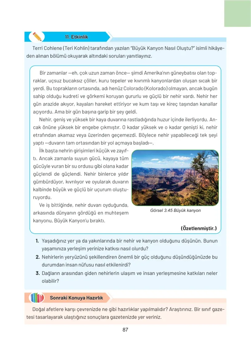 4. Sınıf Sosyal Bilgiler Ders Kitabı Cevapları Hecce Yayınları Sayfa 87