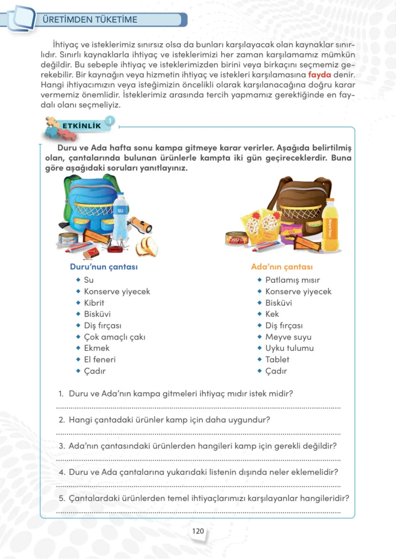 4. Sınıf Sosyal Bilgiler Ders Kitabı Cevapları Meb Yayınları Sayfa 120