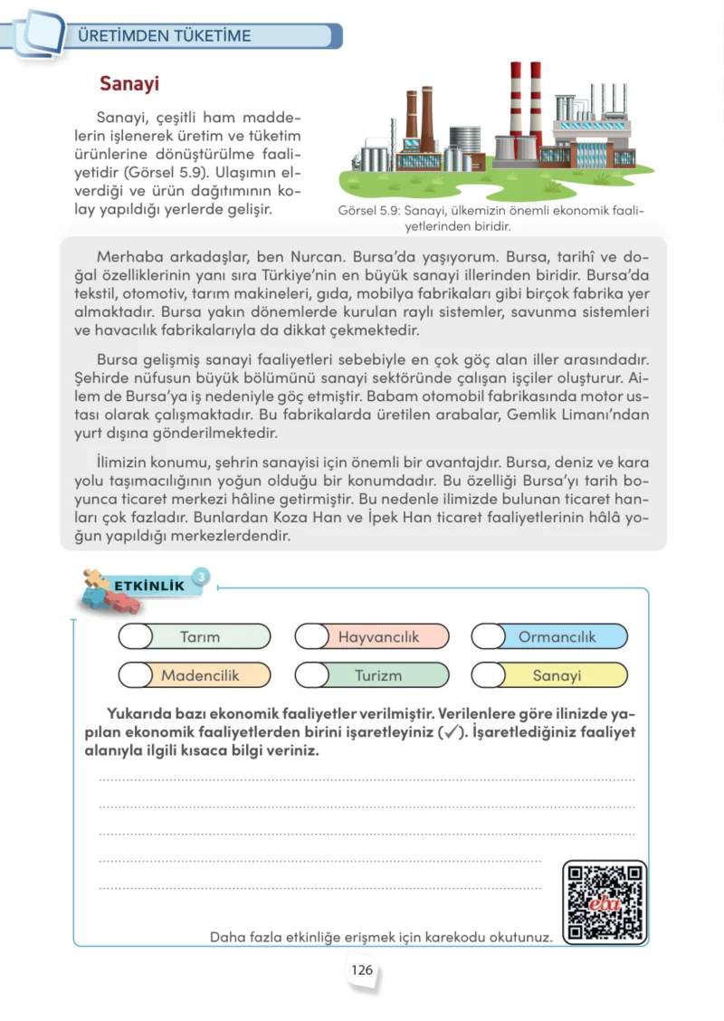 4. Sınıf Sosyal Bilgiler Ders Kitabı Cevapları Meb Yayınları Sayfa 126
