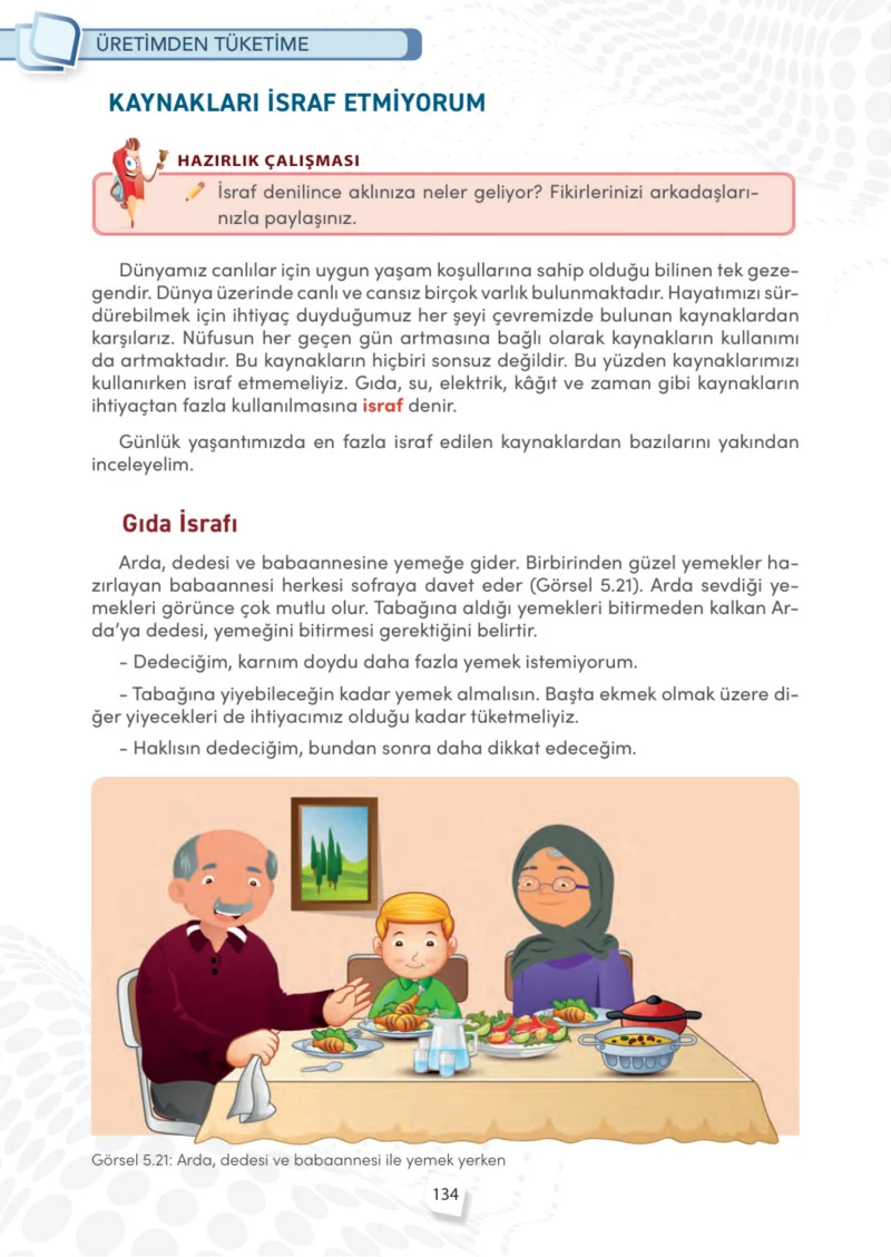 4. Sınıf Sosyal Bilgiler Ders Kitabı Cevapları Meb Yayınları Sayfa 134