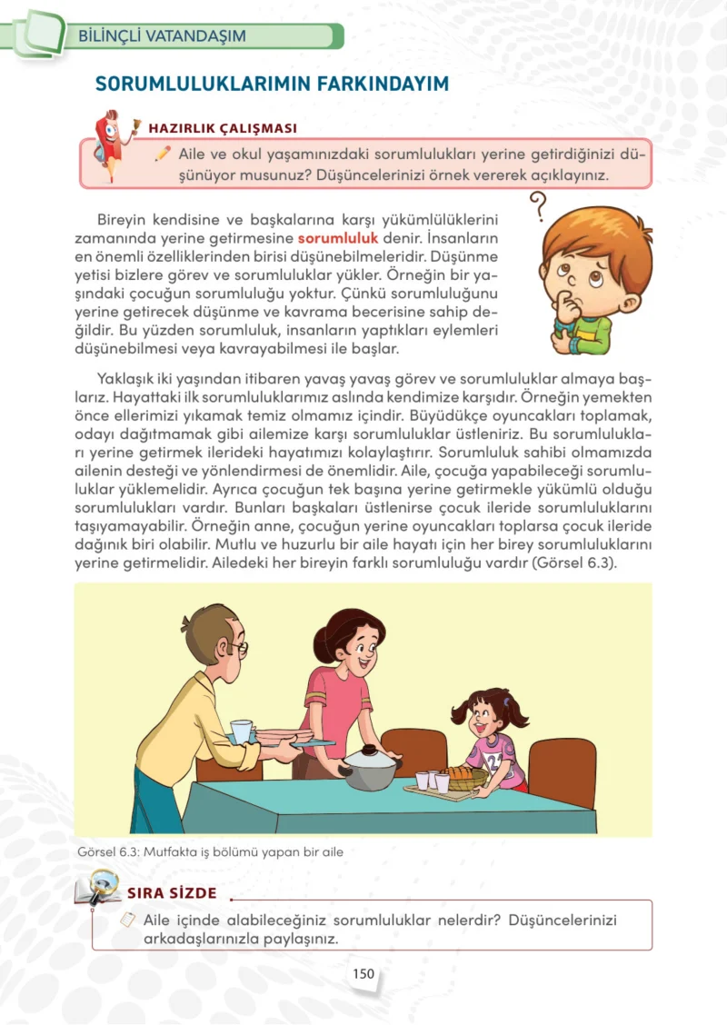 4. Sınıf Sosyal Bilgiler Ders Kitabı Cevapları Meb Yayınları Sayfa 150