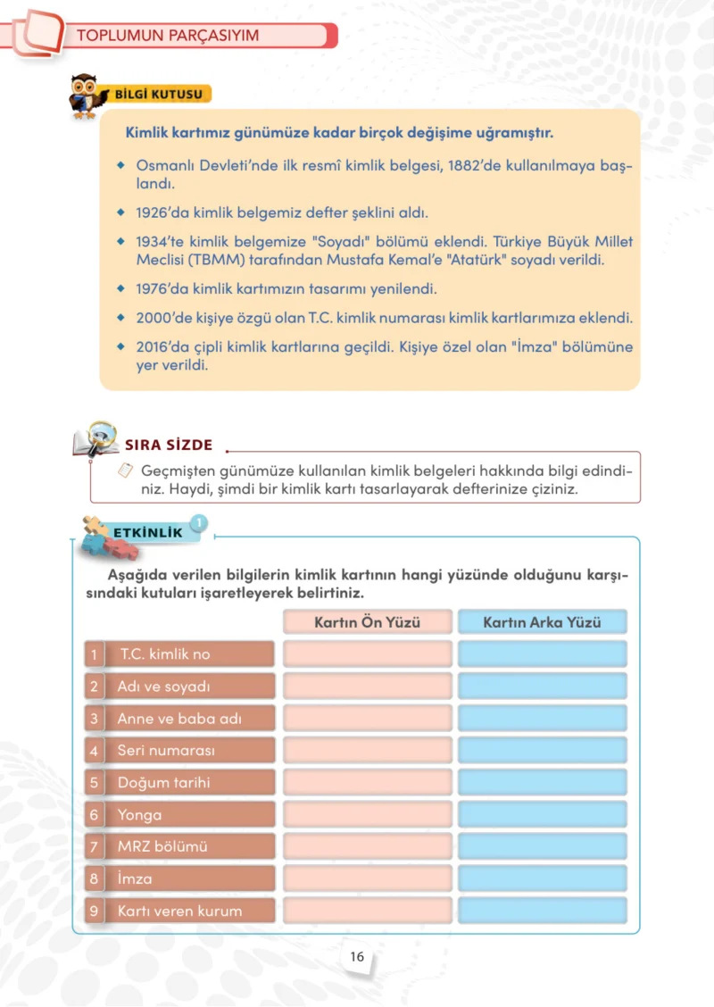 4. Sınıf Sosyal Bilgiler Ders Kitabı Cevapları Meb Yayınları Sayfa 16