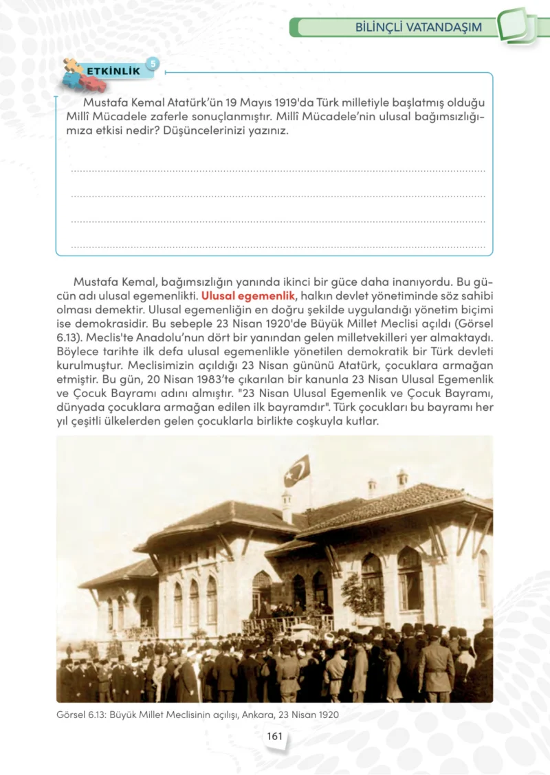 4. Sınıf Sosyal Bilgiler Ders Kitabı Cevapları Meb Yayınları Sayfa 161
