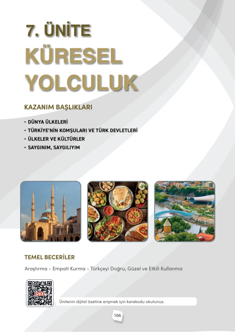 4. Sınıf Sosyal Bilgiler Ders Kitabı Cevapları Meb Yayınları Sayfa 166