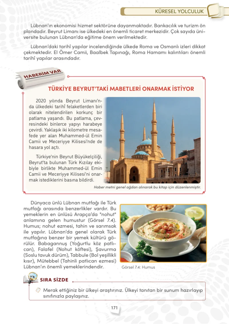 4. Sınıf Sosyal Bilgiler Ders Kitabı Cevapları Meb Yayınları Sayfa 171