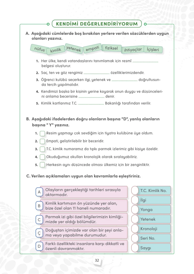 4. Sınıf Sosyal Bilgiler Ders Kitabı Cevapları Meb Yayınları Sayfa 32