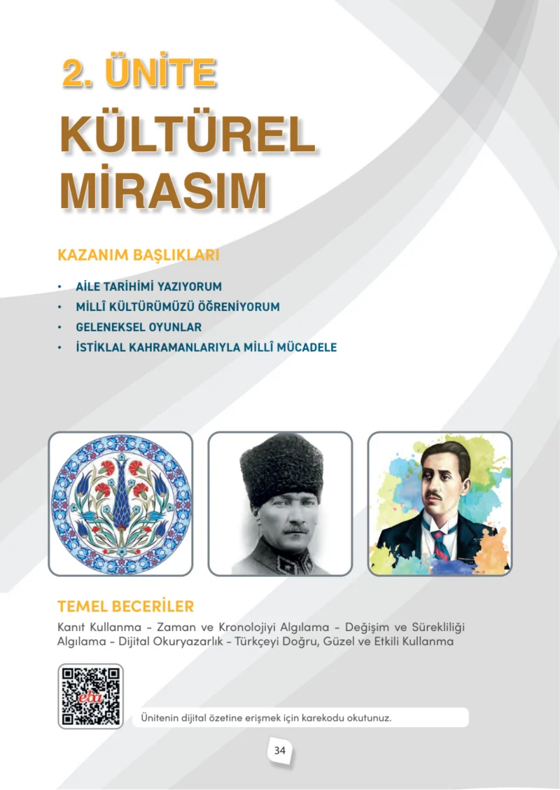 4. Sınıf Sosyal Bilgiler Ders Kitabı Cevapları Meb Yayınları Sayfa 34