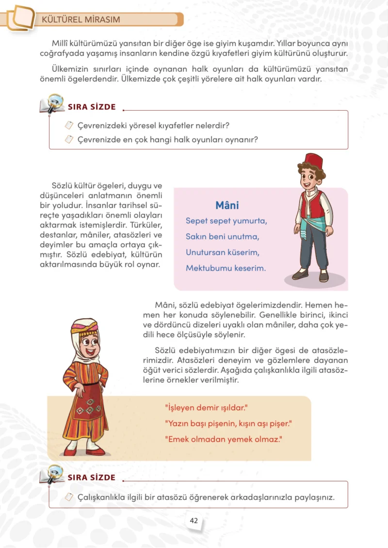 4. Sınıf Sosyal Bilgiler Ders Kitabı Cevapları Meb Yayınları Sayfa 42