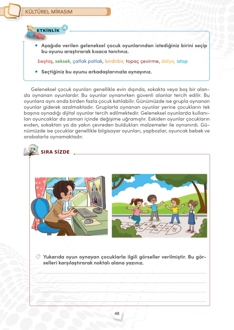 4. Sınıf Sosyal Bilgiler Ders Kitabı Cevapları Meb Yayınları Sayfa 48