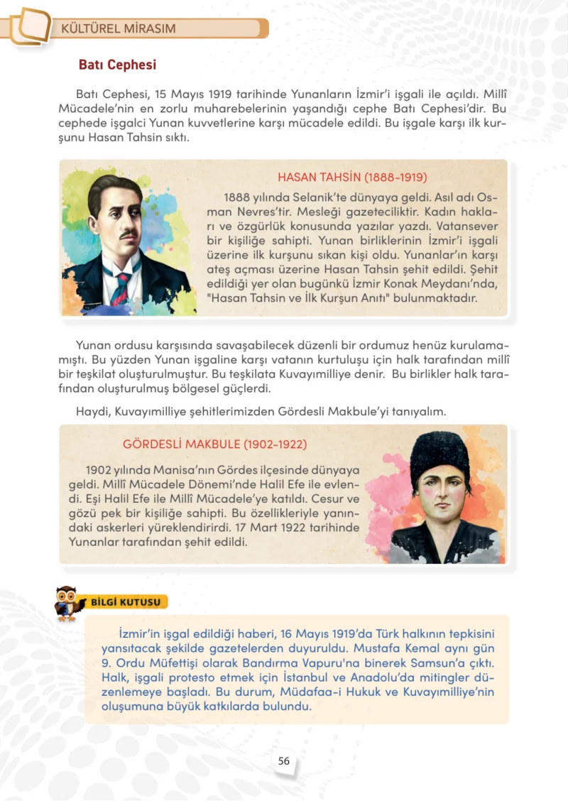 4. Sınıf Sosyal Bilgiler Ders Kitabı Cevapları Meb Yayınları Sayfa 56