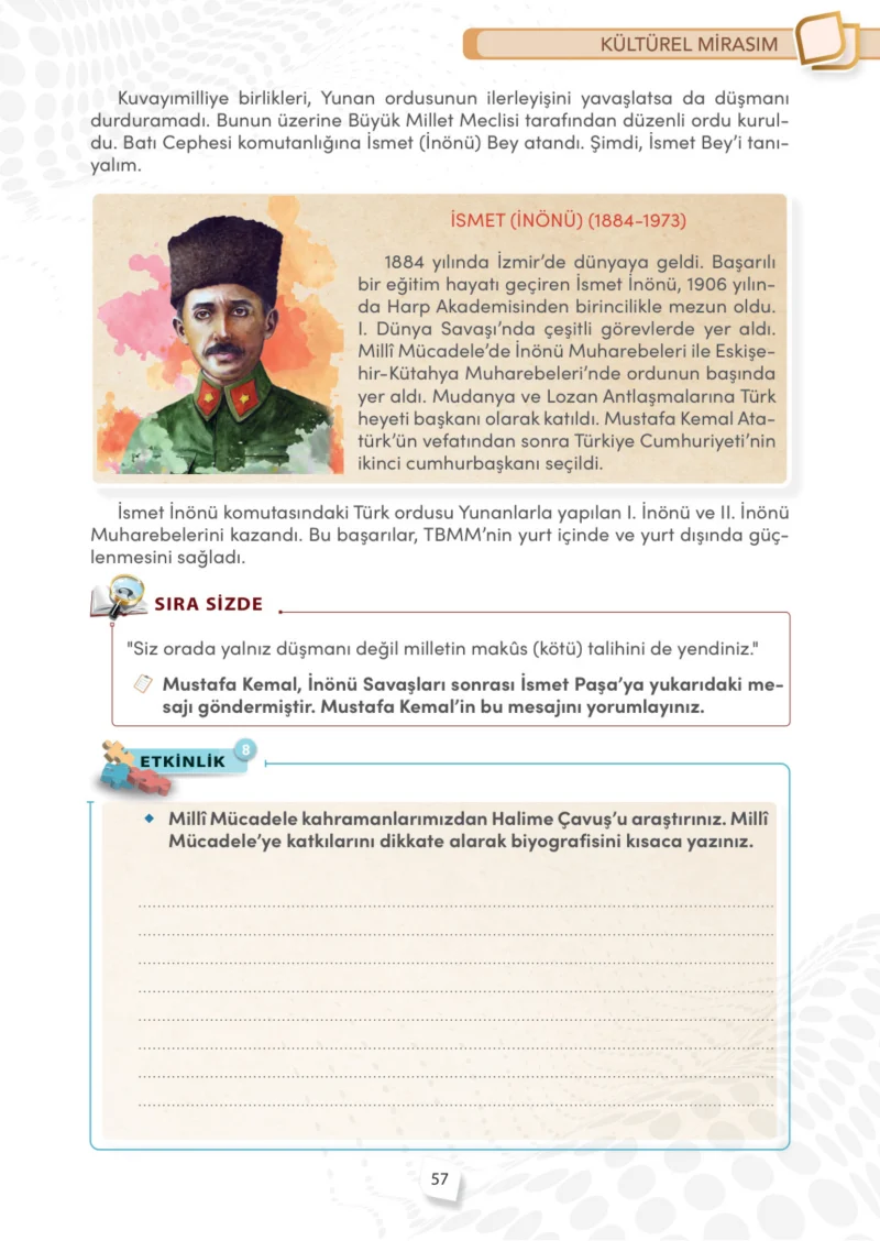 4. Sınıf Sosyal Bilgiler Ders Kitabı Cevapları Meb Yayınları Sayfa 57