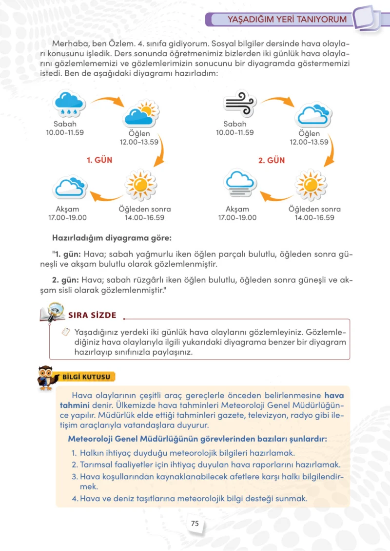 4. Sınıf Sosyal Bilgiler Ders Kitabı Cevapları Meb Yayınları Sayfa 75