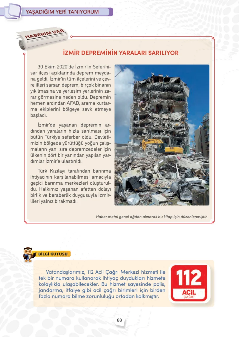 4. Sınıf Sosyal Bilgiler Ders Kitabı Cevapları Meb Yayınları Sayfa 88