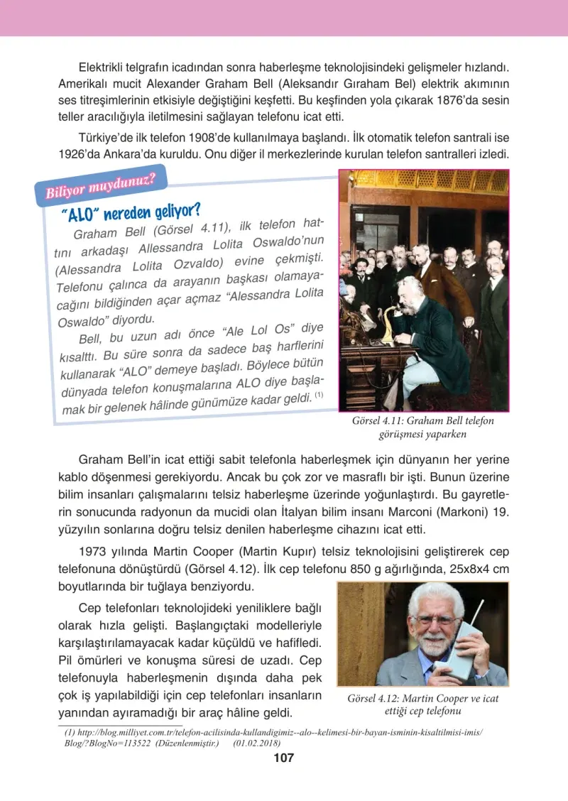 4. Sınıf Sosyal Bilgiler Ders Kitabı Cevapları Tuna Matbaacılık Sayfa 107