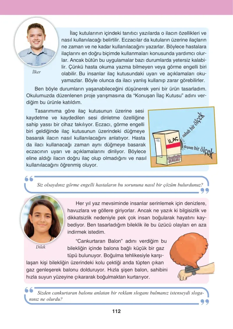 4. Sınıf Sosyal Bilgiler Ders Kitabı Cevapları Tuna Matbaacılık Sayfa 112