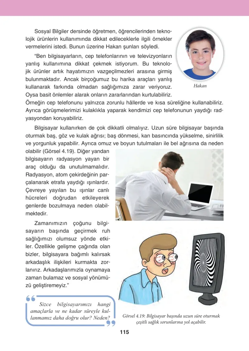 4. Sınıf Sosyal Bilgiler Ders Kitabı Cevapları Tuna Matbaacılık Sayfa 115