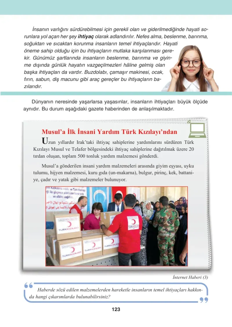 4. Sınıf Sosyal Bilgiler Ders Kitabı Cevapları Tuna Matbaacılık Sayfa 123