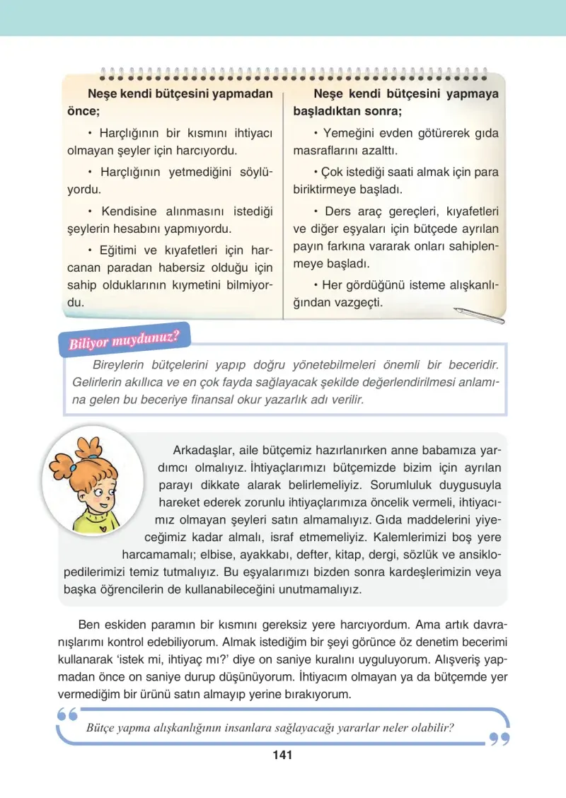 4. Sınıf Sosyal Bilgiler Ders Kitabı Cevapları Tuna Matbaacılık Sayfa 141