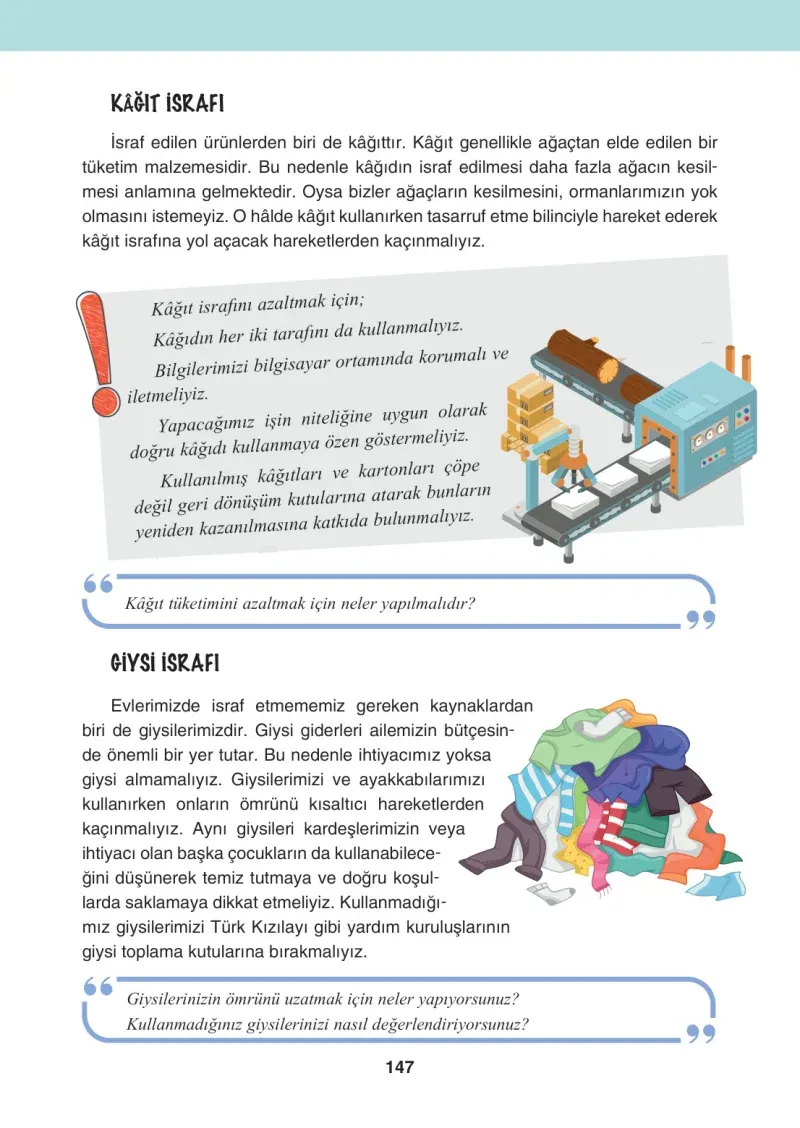 4. Sınıf Sosyal Bilgiler Ders Kitabı Cevapları Tuna Matbaacılık Sayfa 147