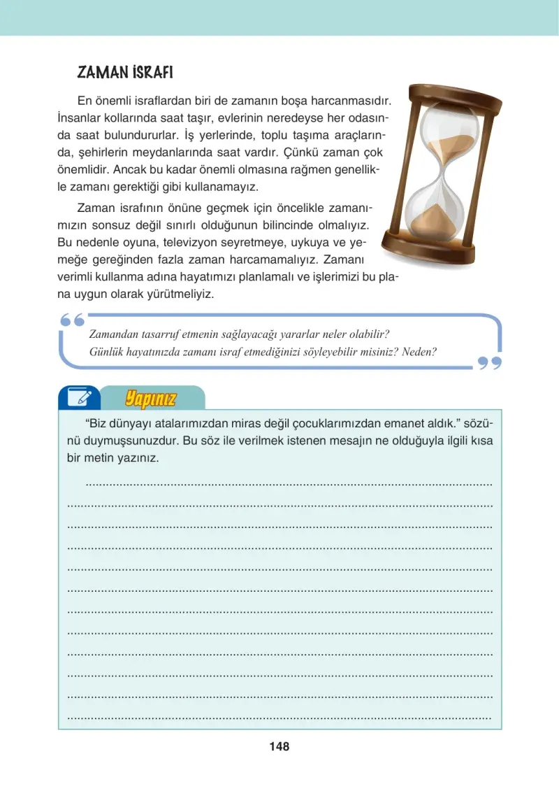 4. Sınıf Sosyal Bilgiler Ders Kitabı Cevapları Tuna Matbaacılık Sayfa 148