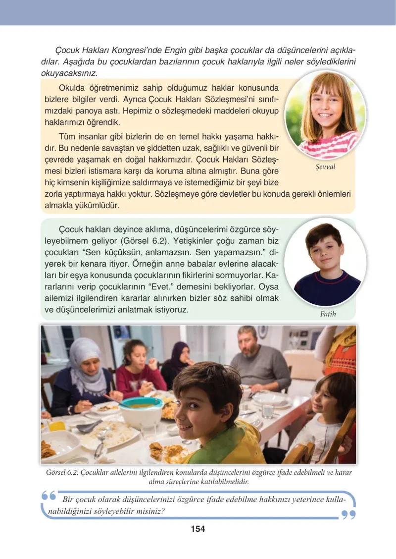4. Sınıf Sosyal Bilgiler Ders Kitabı Cevapları Tuna Matbaacılık Sayfa 154