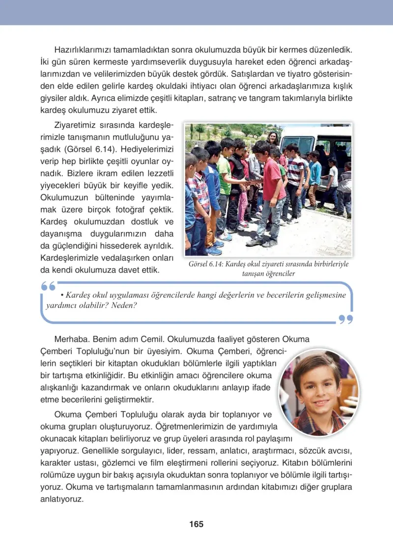 4. Sınıf Sosyal Bilgiler Ders Kitabı Cevapları Tuna Matbaacılık Sayfa 165