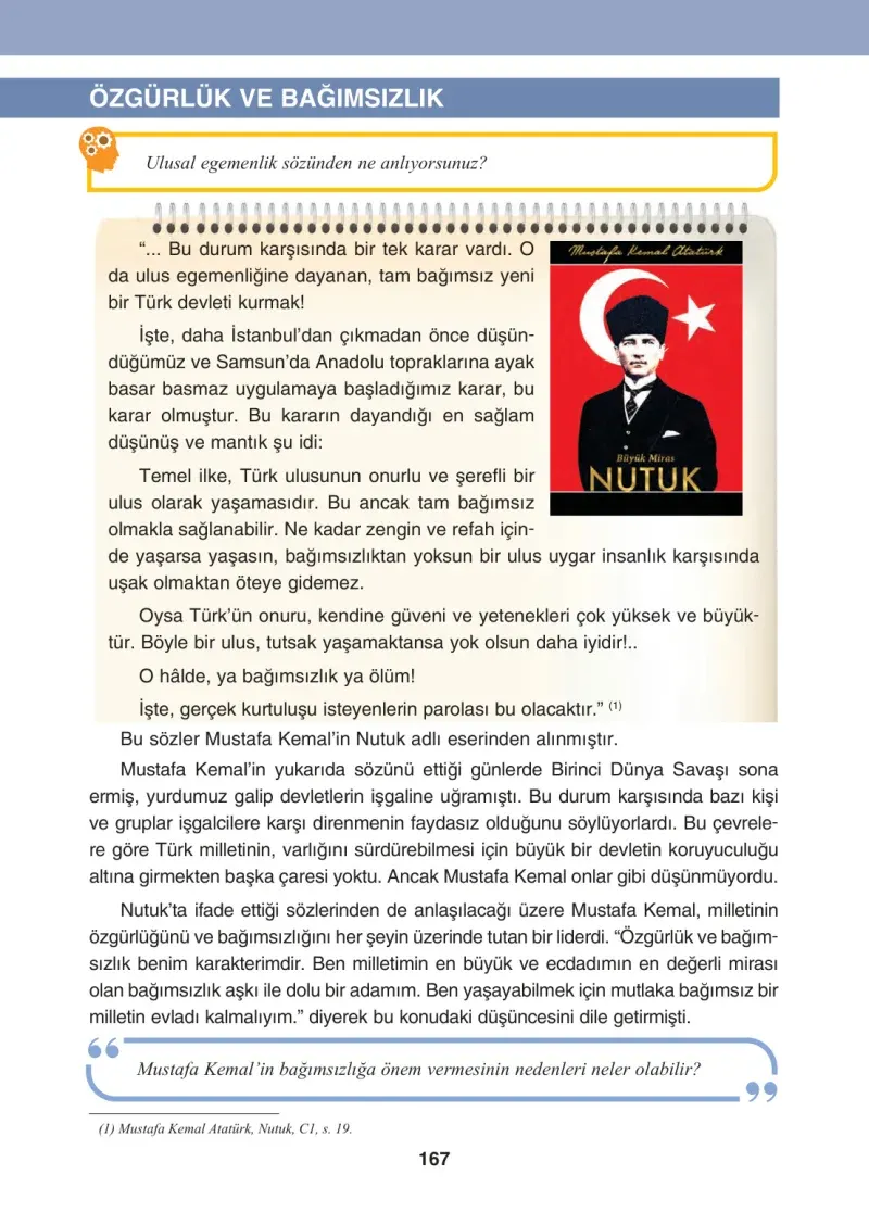 4. Sınıf Sosyal Bilgiler Ders Kitabı Cevapları Tuna Matbaacılık Sayfa 167