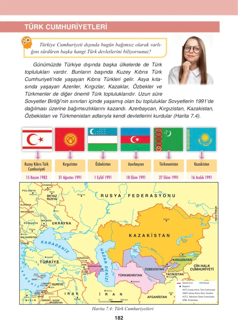 4. Sınıf Sosyal Bilgiler Ders Kitabı Cevapları Tuna Matbaacılık Sayfa 182