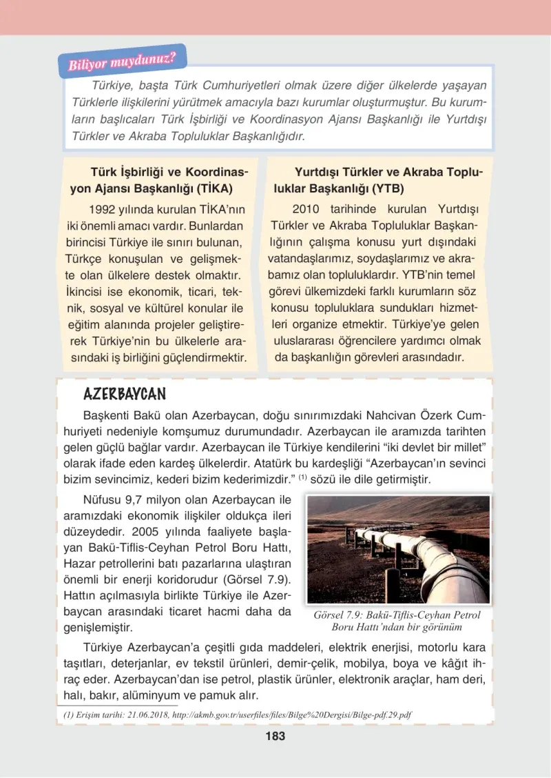 4. Sınıf Sosyal Bilgiler Ders Kitabı Cevapları Tuna Matbaacılık Sayfa 183