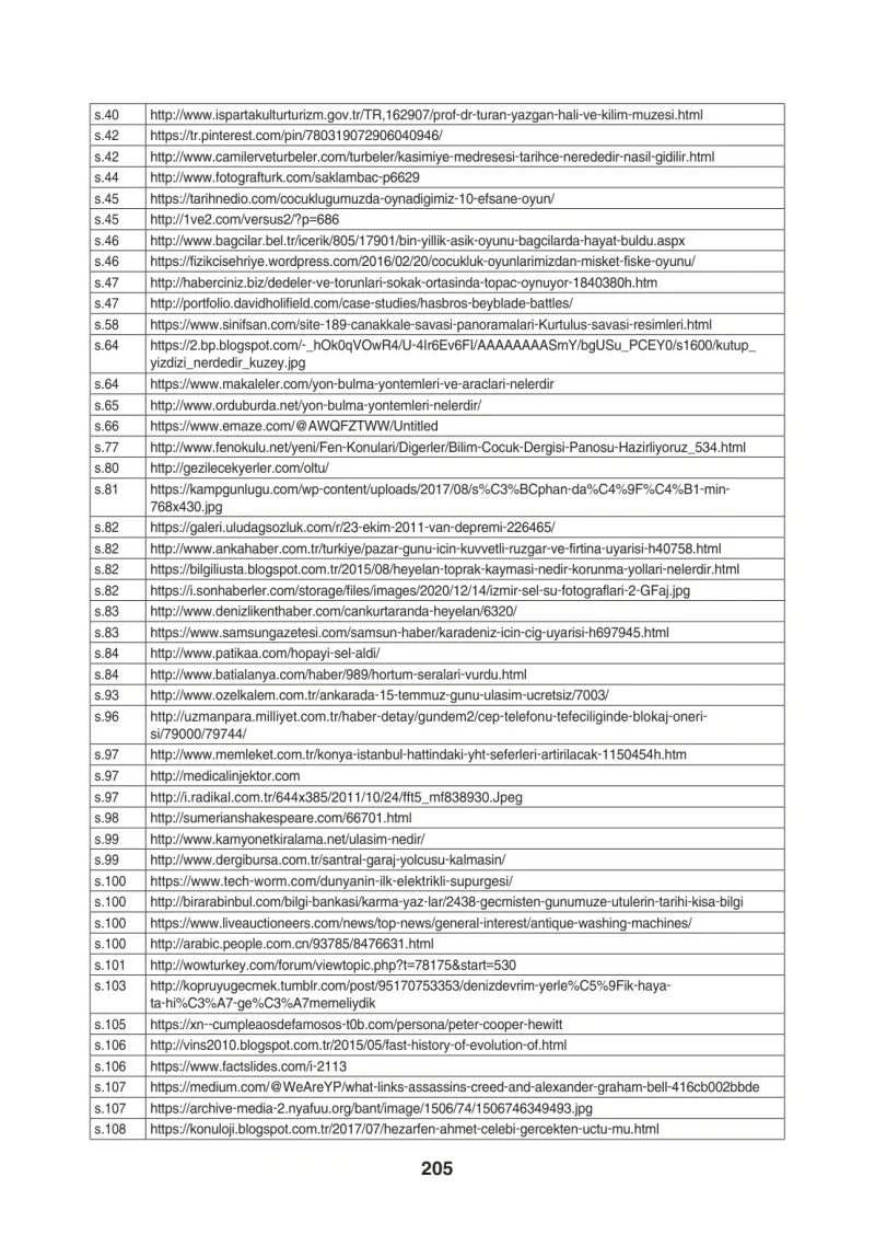 4. Sınıf Sosyal Bilgiler Ders Kitabı Cevapları Tuna Matbaacılık Sayfa 205