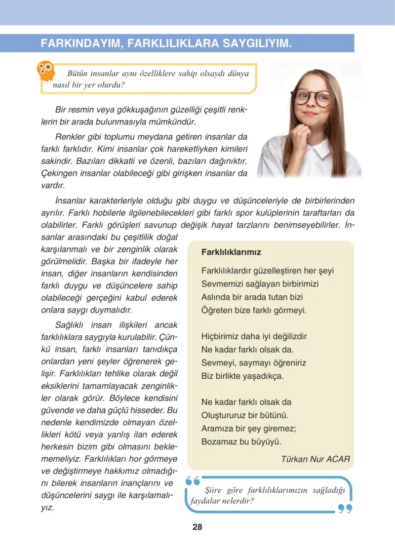 4. Sınıf Sosyal Bilgiler Ders Kitabı Cevapları Tuna Matbaacılık Sayfa 28