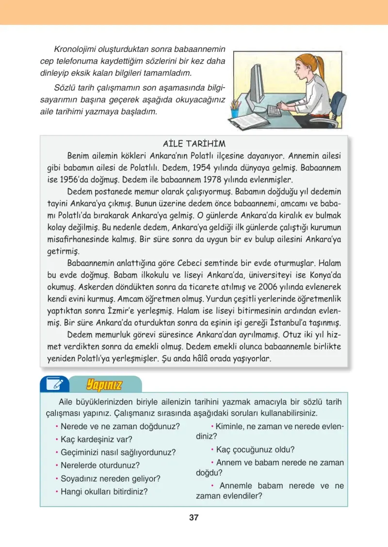 4. Sınıf Sosyal Bilgiler Ders Kitabı Cevapları Tuna Matbaacılık Sayfa 37