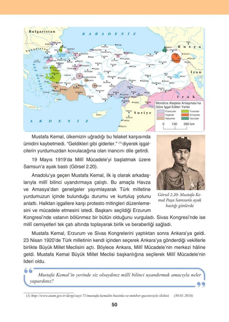 4. Sınıf Sosyal Bilgiler Ders Kitabı Cevapları Tuna Matbaacılık Sayfa 50