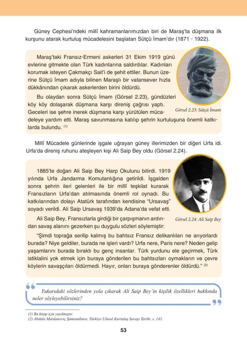 4. Sınıf Sosyal Bilgiler Ders Kitabı Cevapları Tuna Matbaacılık Sayfa 53