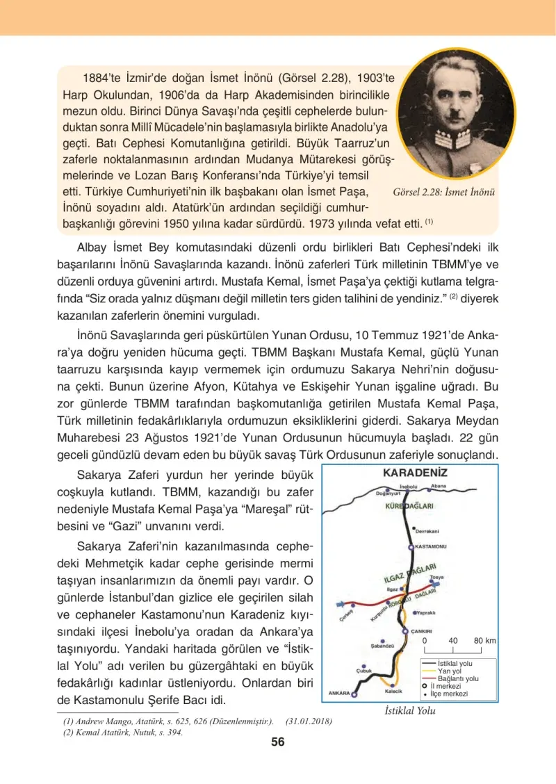 4. Sınıf Sosyal Bilgiler Ders Kitabı Cevapları Tuna Matbaacılık Sayfa 56