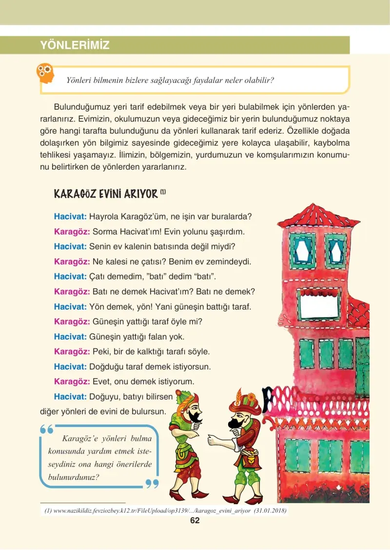 4. Sınıf Sosyal Bilgiler Ders Kitabı Cevapları Tuna Matbaacılık Sayfa 62
