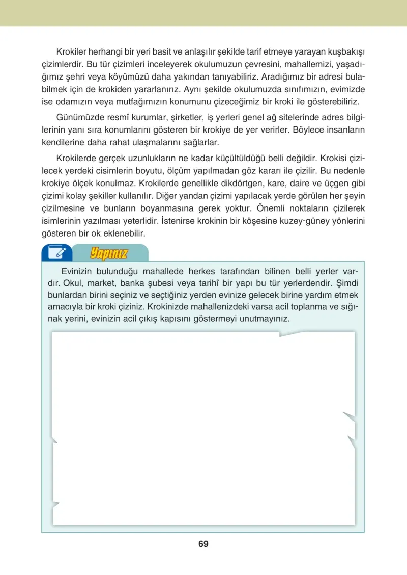 4. Sınıf Sosyal Bilgiler Ders Kitabı Cevapları Tuna Matbaacılık Sayfa 69