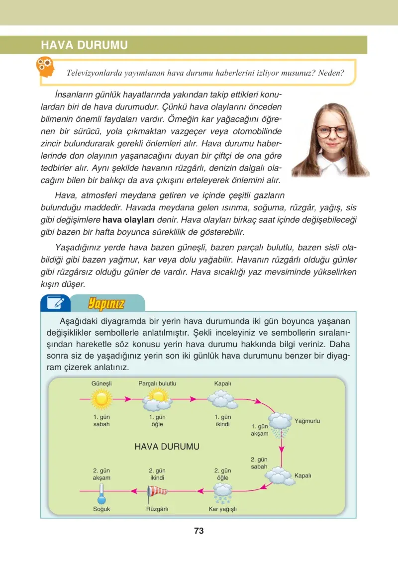 4. Sınıf Sosyal Bilgiler Ders Kitabı Cevapları Tuna Matbaacılık Sayfa 73