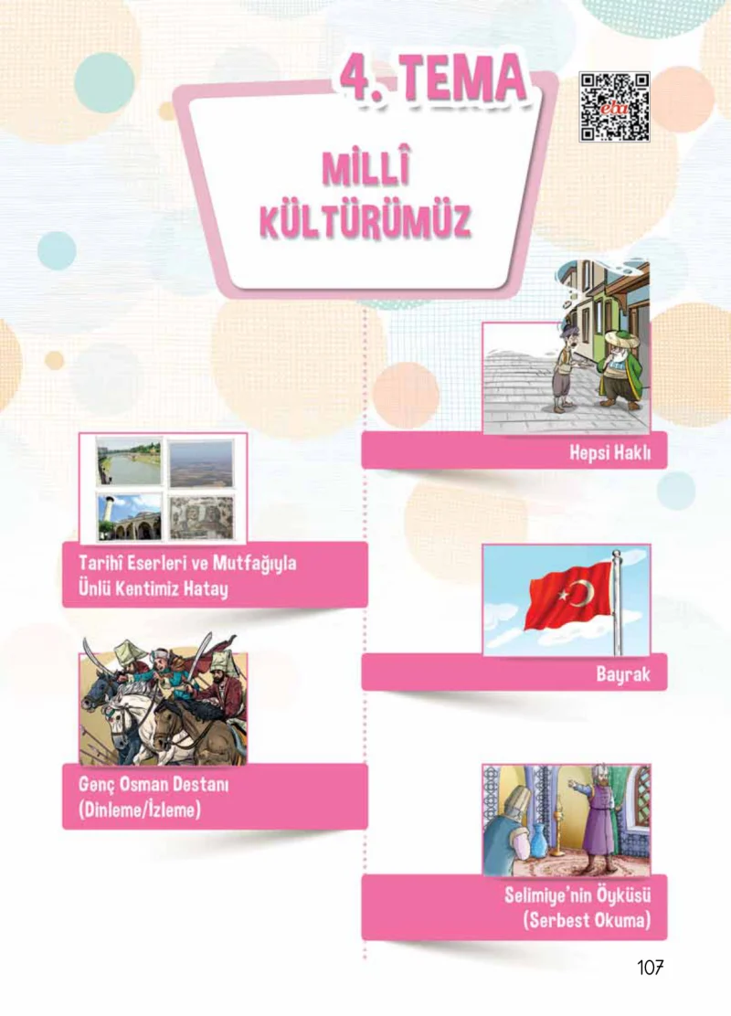 4. Sınıf Türkçe Ders Kitabı Cevapları Koza Yayınları Sayfa 107